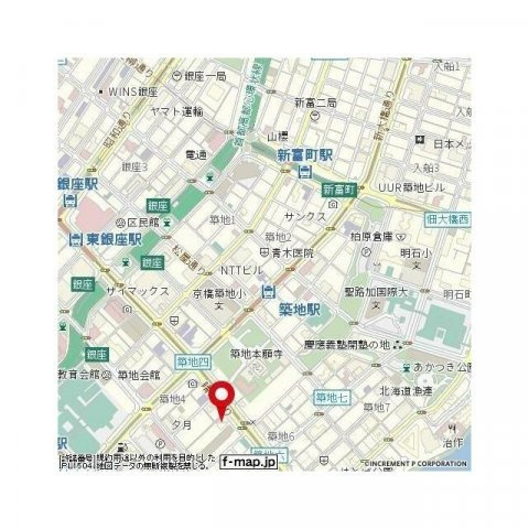 モンテベルデ築地の地図