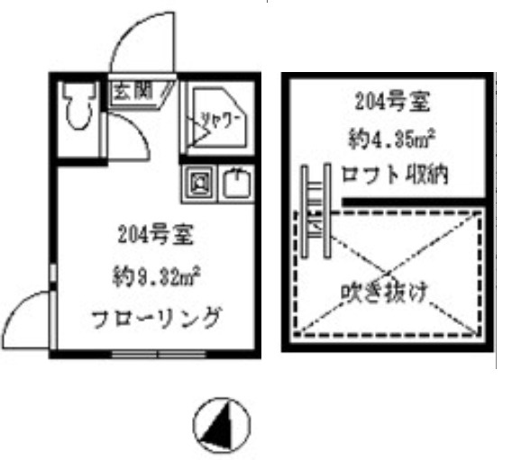 中野区鷺宮３丁目のアパートの間取り