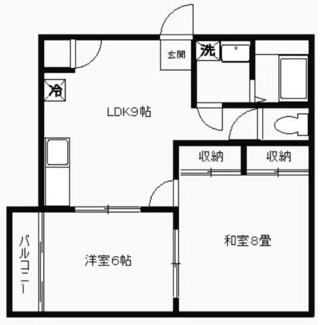 【間取り】 | 仲六マンション | 間取りです。