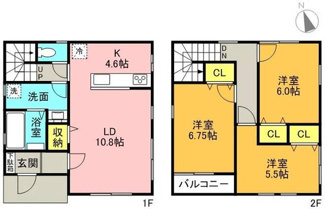【間取り】 | アンソレイエ松葉1