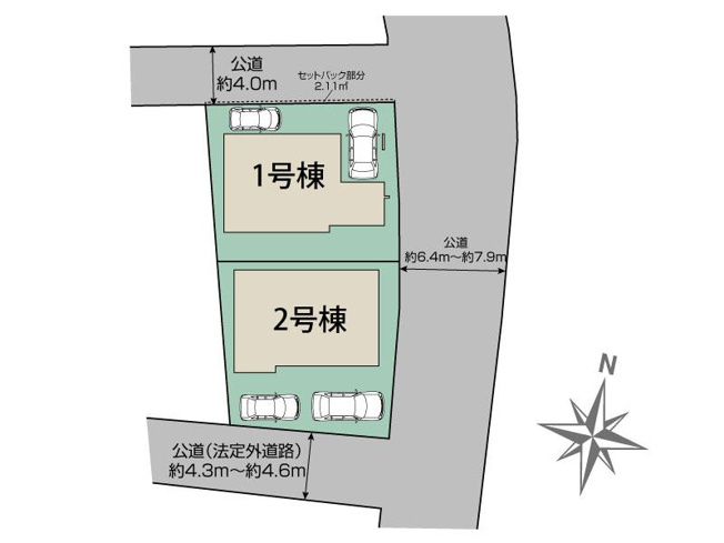 【区画図】 | 厚木市戸室　全２棟　新築住宅