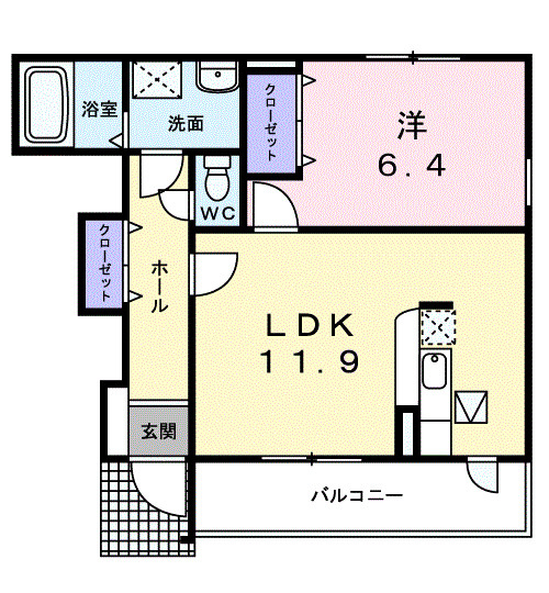 【間取り】 | メゾン　ド　ルネ