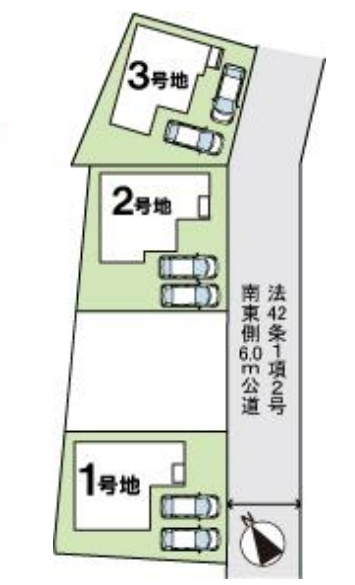 姫路市下手野　第9期　新築一戸建ての区画図|全3区画