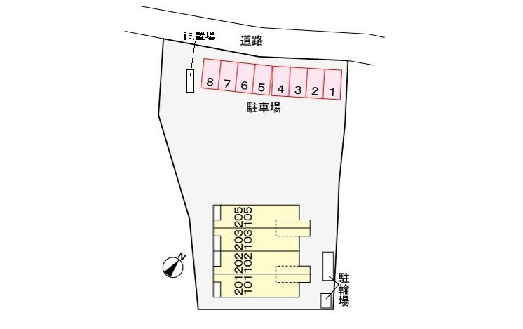 カーサ・サンキの区画図