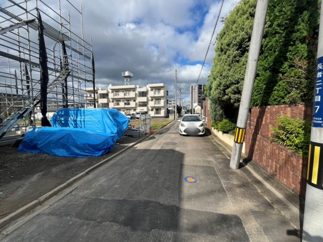 新築戸建・新築建売　郡山市長者第1　芳山小・第二中の前面道路含む現地写真|前面道路　東側幅員4.5ｍ公道