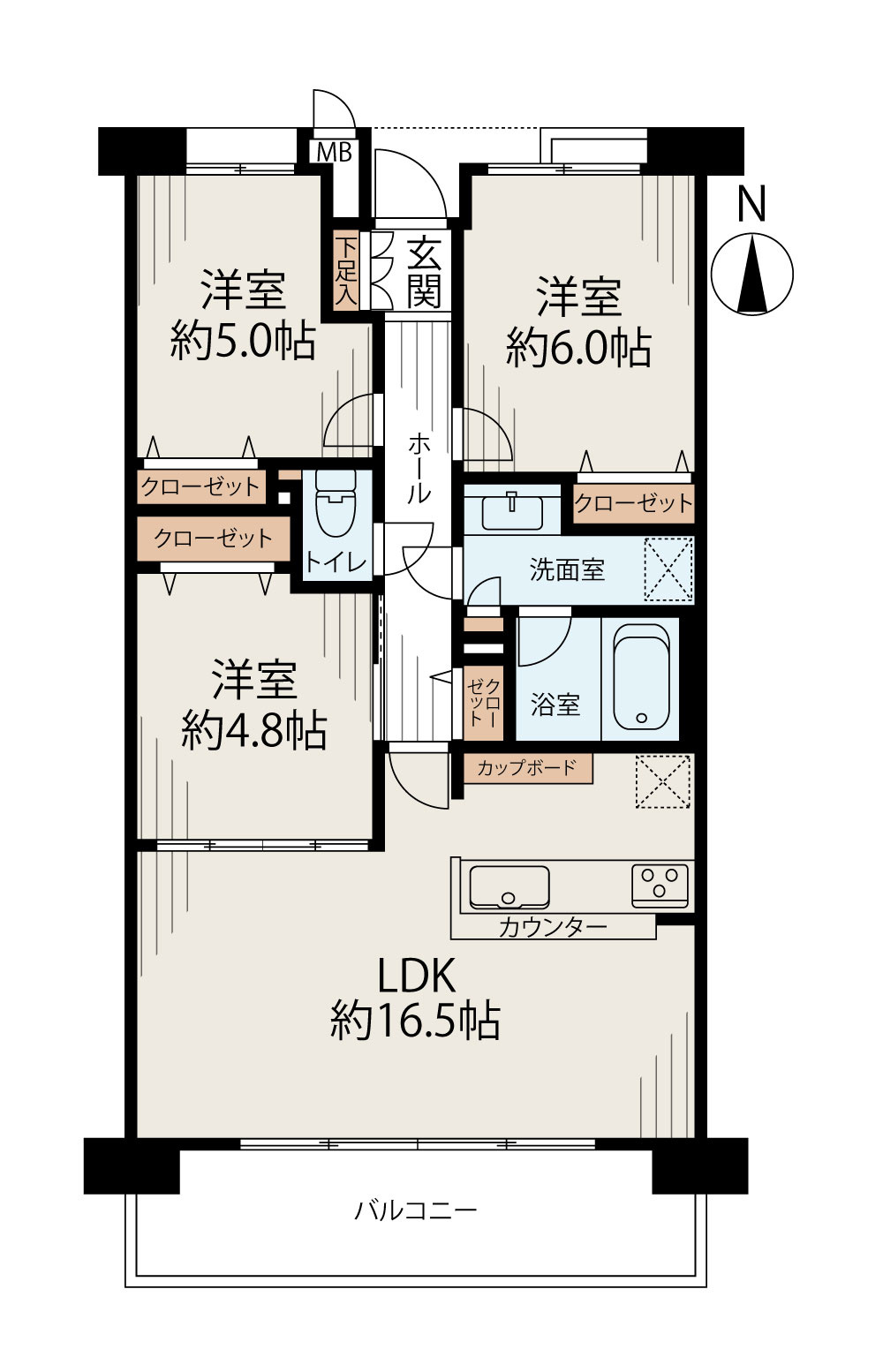 都島友渕町アーバンコンフォートの間取り