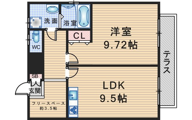 ノアール岡町の間取り