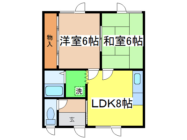 紺野マンション（新開）の間取り