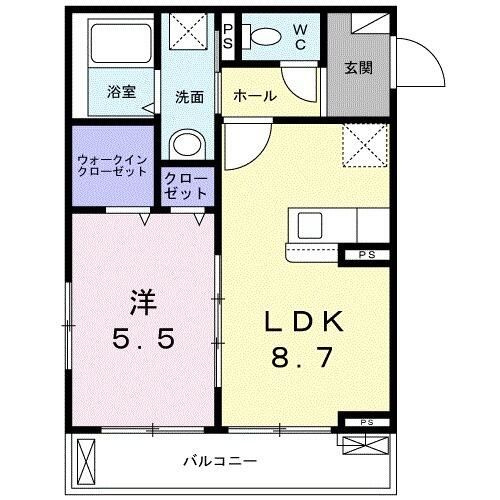 アンソレイエ町屋の間取り