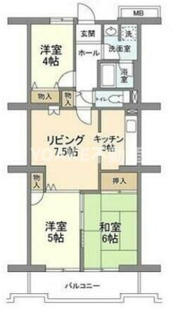 コーポレート中央林間1号棟の間取り