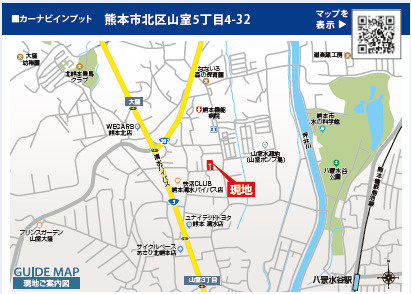 仲介手数料不要　ブルーミングガーデン北区山室5丁目【高平台小・京陵中】の地図|カーナビ➡北区山室5丁目４－３２

