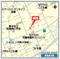 仲介手数料不要　ブルーミングガーデン東区長嶺東4丁目2期【託麻南小・長嶺中】の地図