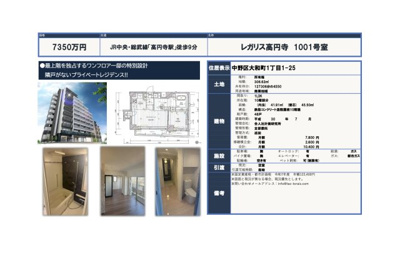 【その他】 | レガリス高円寺　仲介手数料無料＋40万円現金プレゼント中