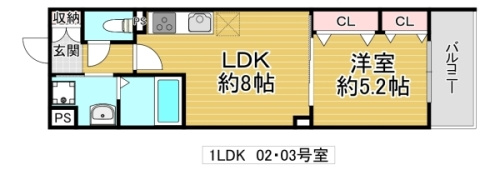 大阪市鶴見区諸口２丁目のハイツの間取り