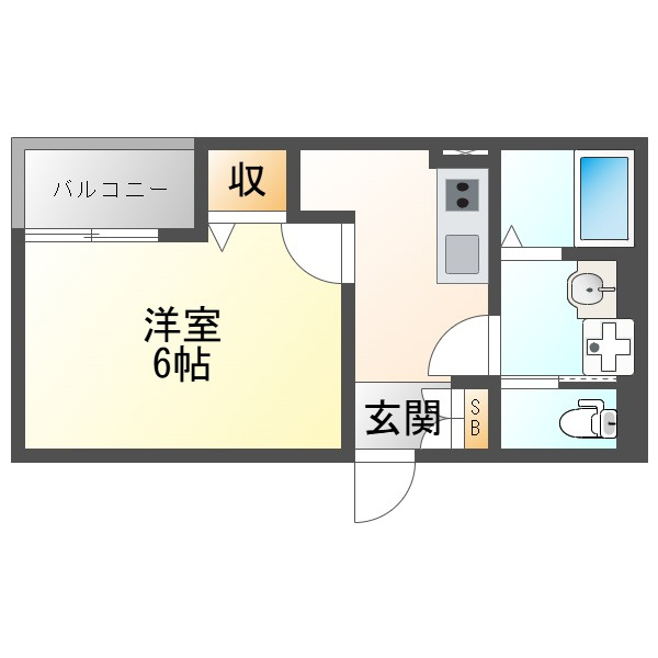 ヴェルメゾン三津屋中の間取り