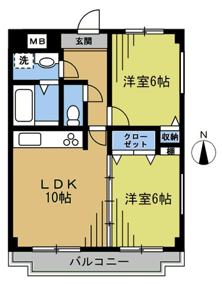 鉄筋コンクリートマンション。各お部屋６帖以上ございます♪