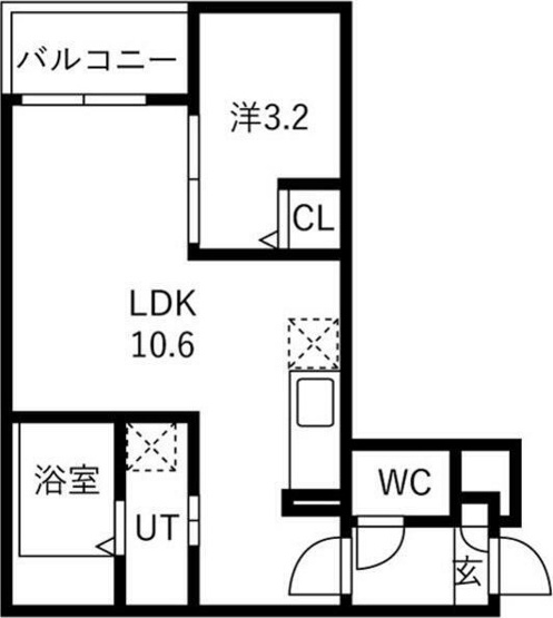【間取り】 | Ｊａｃｋ　ｈｏｒｉｓａｋｉⅠ
