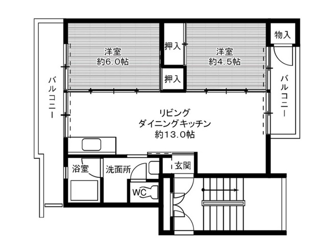 【間取り】 | ビレッジハウス笹川