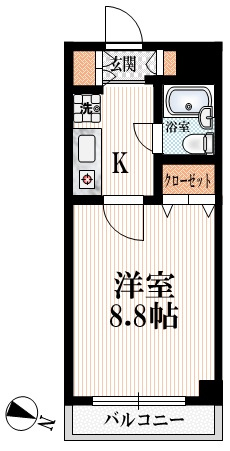 ＧＲＡＮＤＩＯＳＥ　ＨＩＲＡＮＯの間取り|★８.８帖の広さがあるお部屋です★