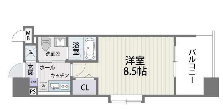 S-FORT福岡県庁前(エスフォート福岡県庁前)の間取り|使いやすい間取りです。
