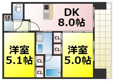 【間取り】 | エステムコート南堀江IIレアリス 仲介手数料無料