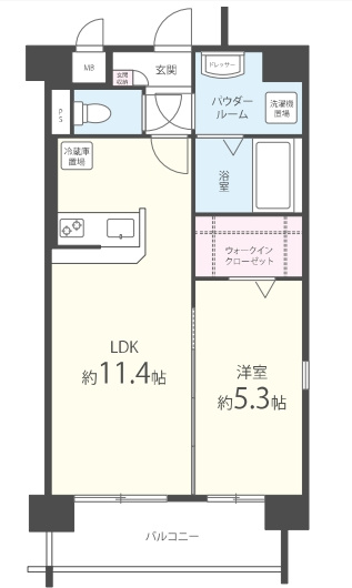 クレメンティアの間取り|使いやすい間取りです。