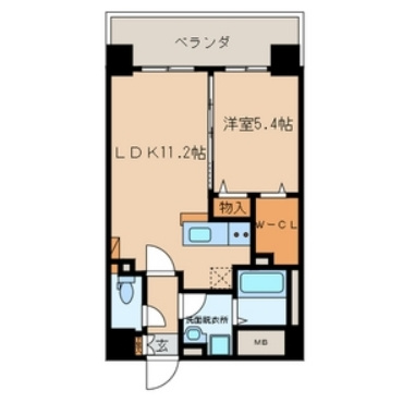 サングランテ博多駅南の間取り|使いやすい間取りです。