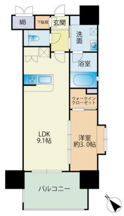 サニークレスト東比恵2の間取り|使いやすい間取りです。