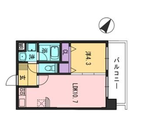 コンダクト福岡東の間取り|使いやすい間取りです。