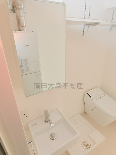 プティレスト平和島の洗面所|洗面脱衣所　独立洗面台　洗濯機置き場