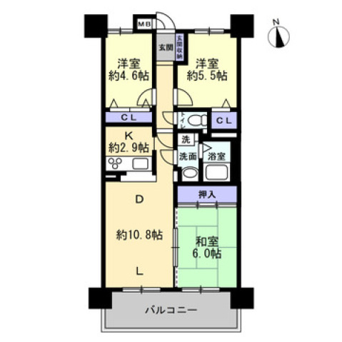 【間取り】 | アマネセール東古松1