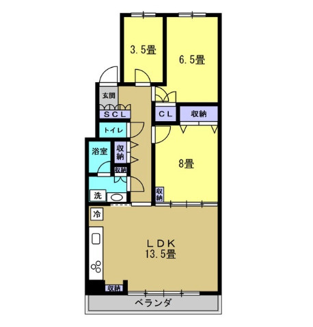 【間取り】 | リアライズ柏Ⅱ