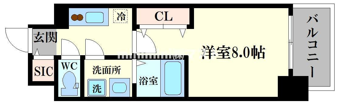 大阪市浪速区浪速東１丁目の賃貸マンションの間取り