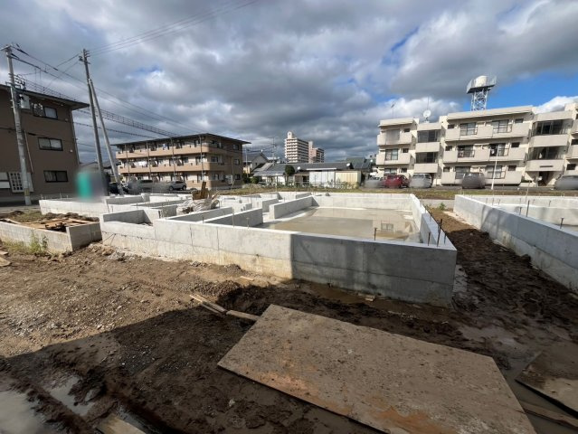 新築戸建・新築建売　郡山市長者第1　芳山小・第二中の外観|外出先からも自宅の様子が確認できる防犯カメラ付き物件です！