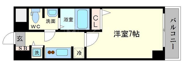 大阪市浪速区元町２丁目の賃貸マンションの間取り