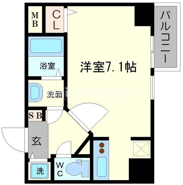 大阪市浪速区元町２丁目の賃貸マンションの間取り