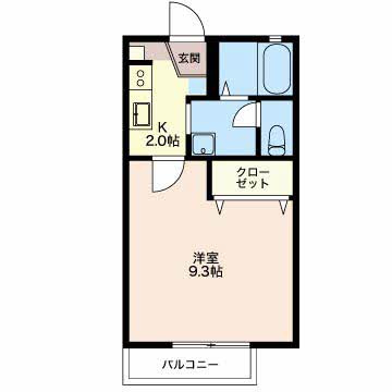 【間取り】 | マイウェイディアス２１Ｂ