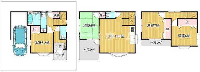 穂積1 中古戸建の間取り|4LDKの物件
