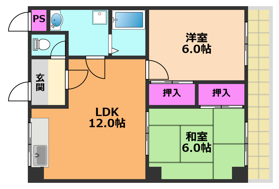 サンローゼMIYATAの間取り