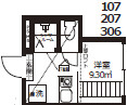 新宿区北新宿３丁目の賃貸マンションの間取り