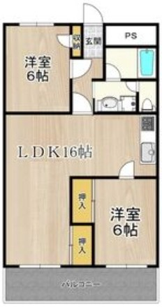 第2マンション寺直の間取り