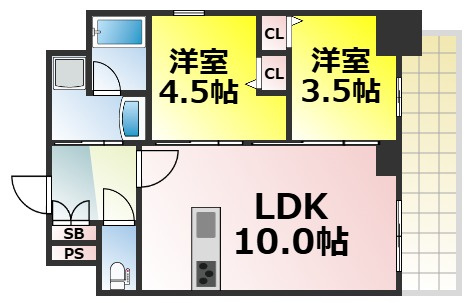 【間取り】 | リヴェント難波ウエスト 仲介手数料無料