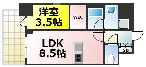 【間取り】 | リヴェント難波ウエスト 仲介手数料無料