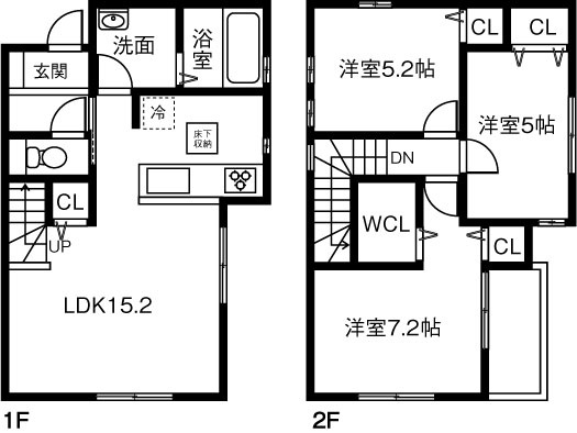 Land court 新瀬戸駅 Aの間取り
