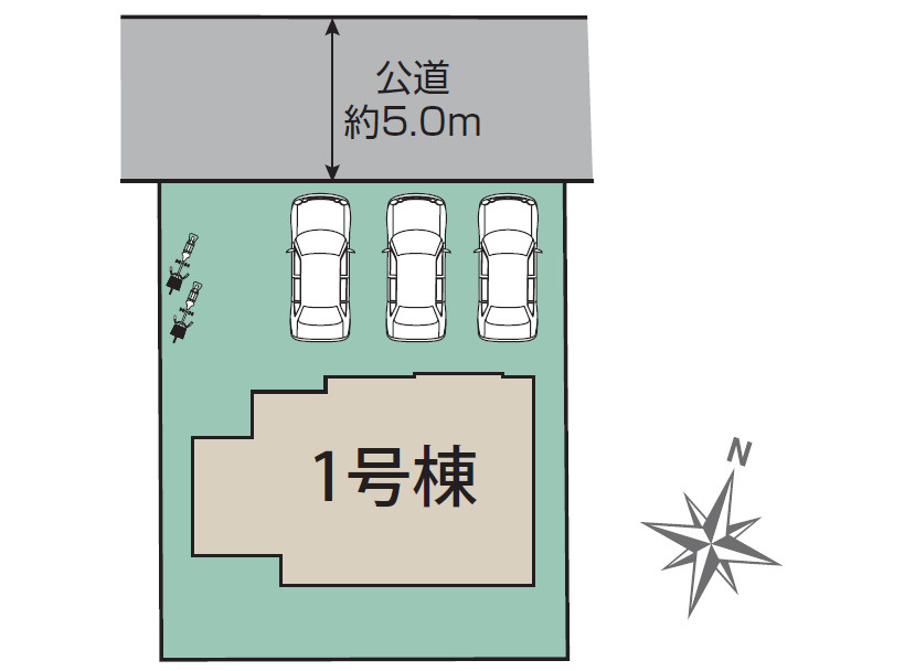 八王子市　北野台　新築戸建て　の区画図
