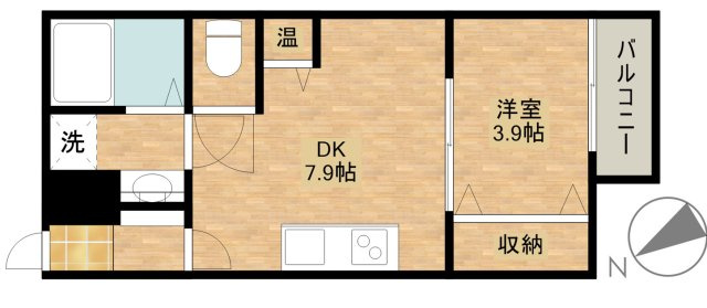【間取り】 | クレアトゥール岸辺１