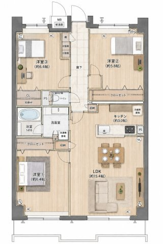 【間取り】 | ニューイースト湘南茅ヶ崎