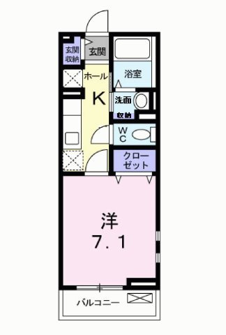 芦屋市東芦屋町のアパートの間取り