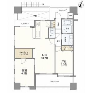 神戸市中央区旭通２丁目の賃貸マンションの間取り