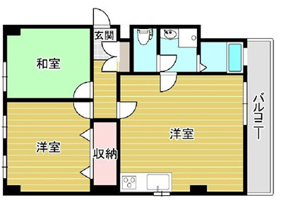 神戸市東灘区本山北町３丁目の賃貸マンションの間取り